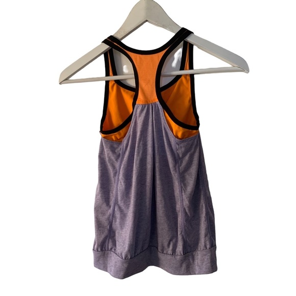 Nike Dri Fit Racer Back Women’s Tank Top Purple Orange Performance - Picture 4 of 8